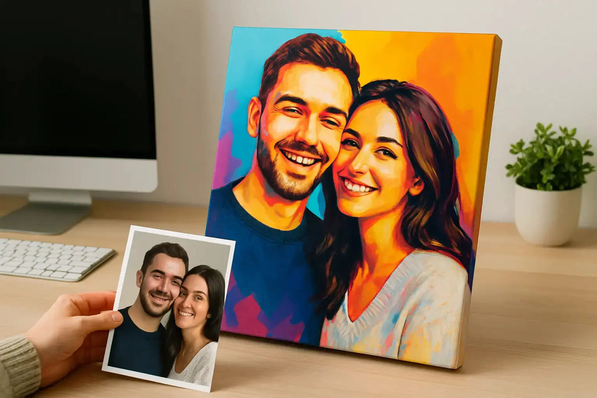 Custom Couple Portraits From Photos That Pop