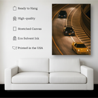 JDM Night Tunnel Racing Wall Art – Japanese Sports Car Canvas – Cinematic Street Racing Poster – Ready to Hang Kubo Gallery