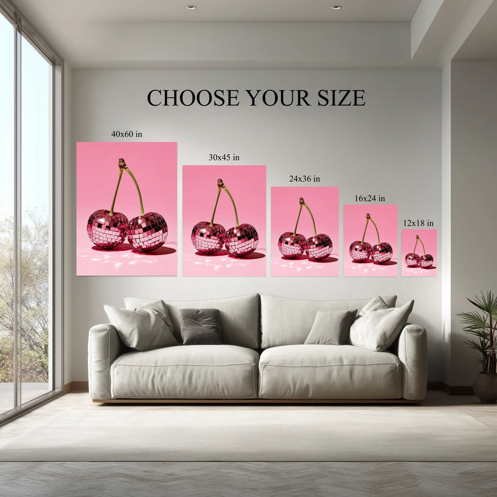Disco Cherries – Cherry Wall Art Canvas