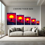 Crimson Frontier – Western Wall Art Canvas