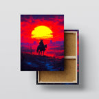 Crimson Frontier – Western Wall Art Canvas