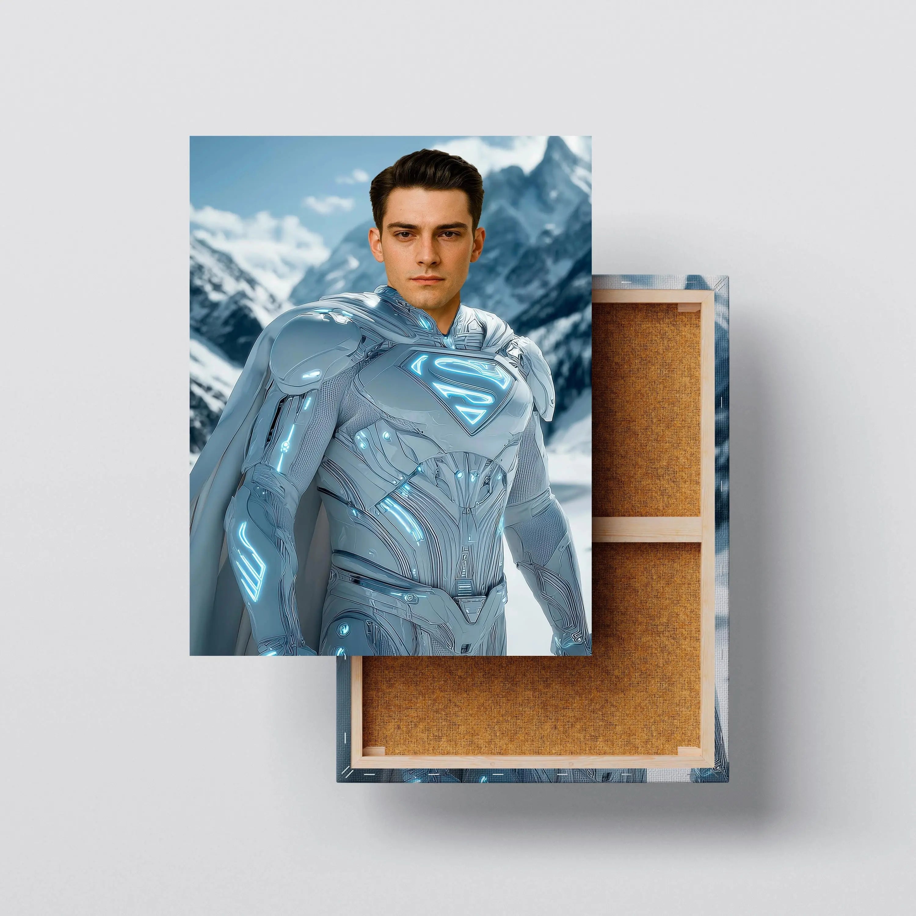 Custom Superhero Portrait - Become the Ultimate Man of Steel Ready to Hang Wall Art Kubo Gallery