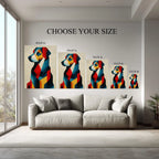 Geometric Dog Portrait – Abstract Canvas Wall Art for Pet Lovers Kubo Gallery