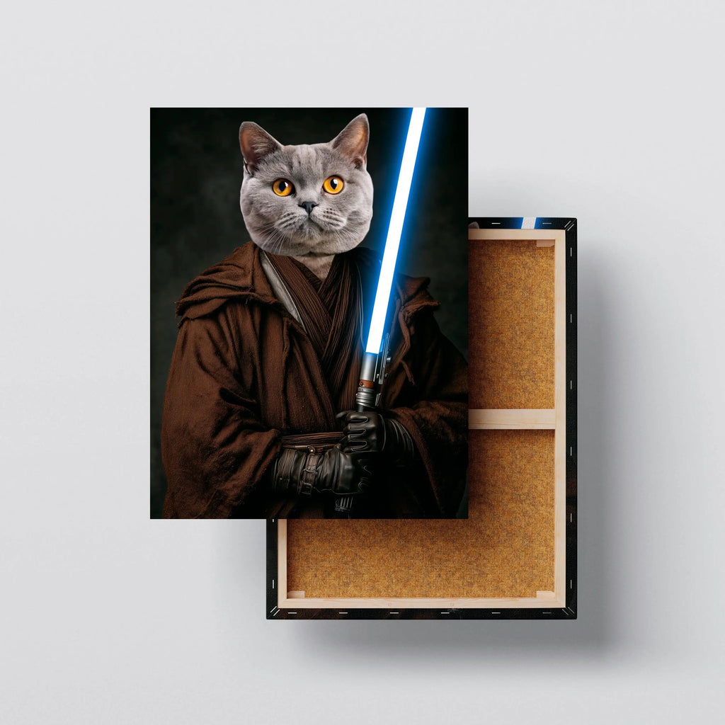 Custom Pet Jedi Portrait – Your Cat or Dog as a Star Wars Warrior Canvas, Funny Personalized Pet Art, Ready to Hang Kubo Gallery