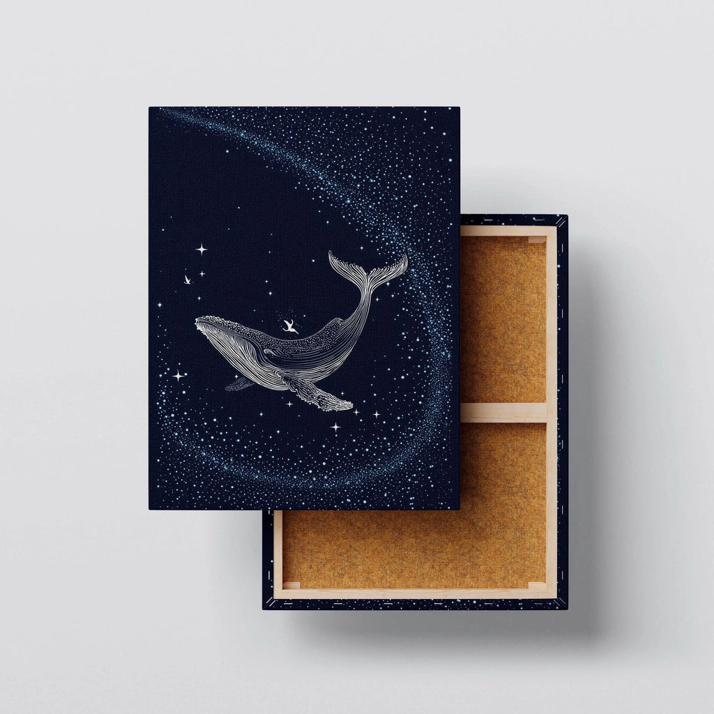 Celestial Whale – Cosmic Dream Canvas Ready to Hang Wall Art Kubo Gallery