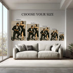 Custom Anime Portrait – JoJo Style Couples Stretched Canvas Art Kubo Gallery