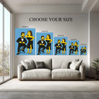 Custom Simpsons Style Portrait, Cartoon Couple on Stretched Canvas Kubo Gallery