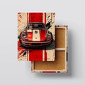Red Legend – Classic Porsche 911 Abstract Racing Art Print Kubo Gallery