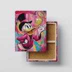 Pop Art Duck Billionaire Wall Art | Money & Crypto Artwork | Colorful Finance Illustration | Modern Street Art Print Kubo Gallery