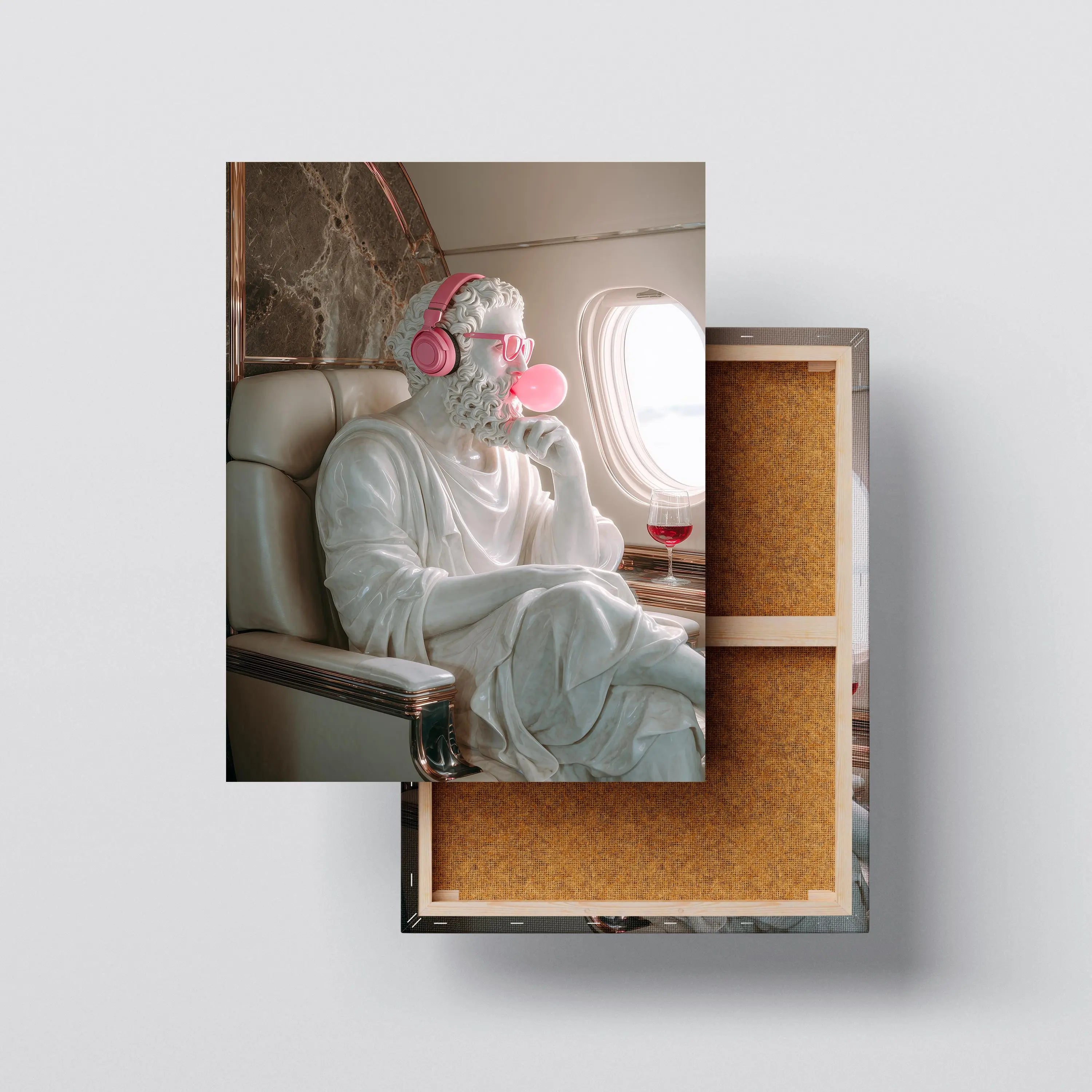 Funny Greek Statue Canvas Print – Modern Philosophy Wall Art Kubo Gallery