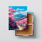 Blossom Path to Fuji – Japanese Cherry Blossom Street Canvas | Kubo.Gallery Kubo Gallery