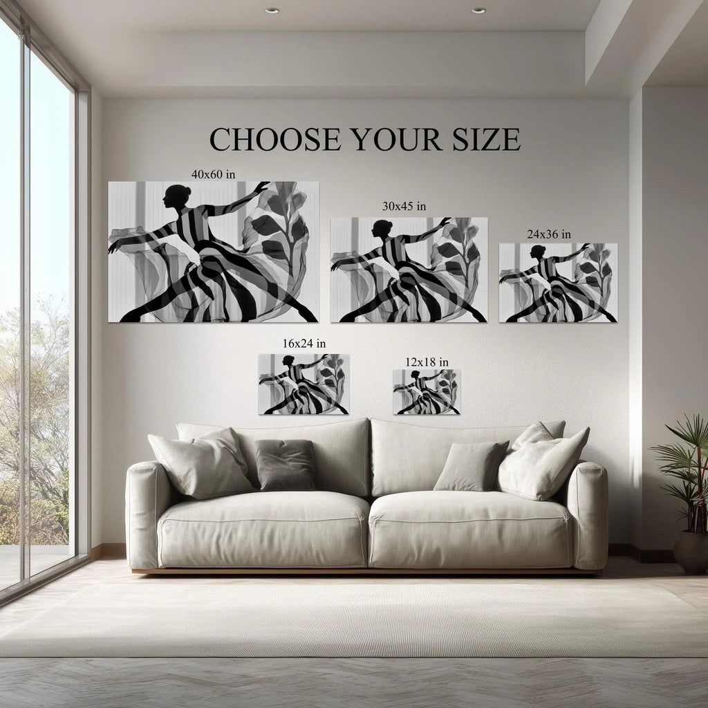 Whispers of Motion – Dancer Silhouette Canvas Wall Art Kubo Gallery