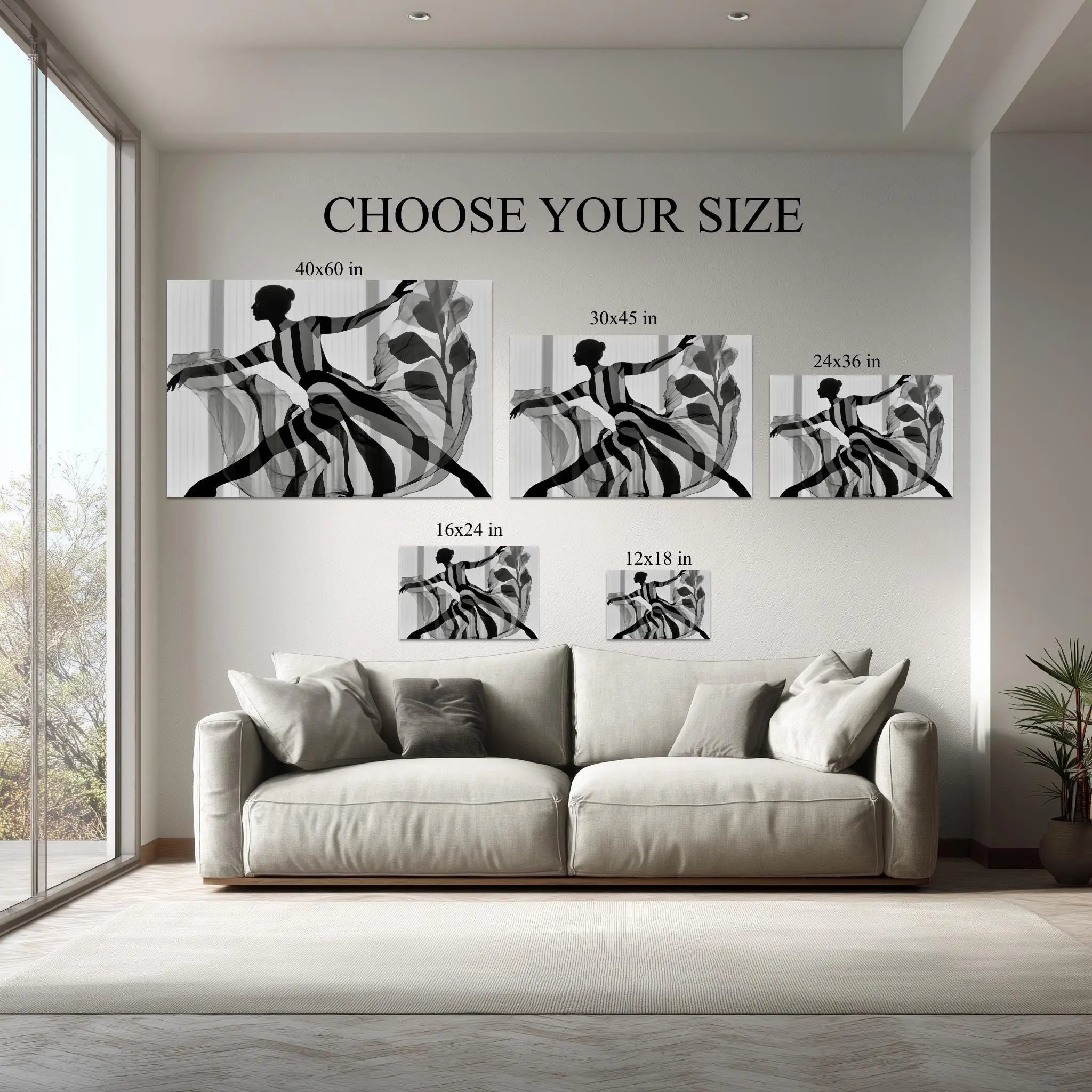 Whispers of Motion – Dancer Silhouette Canvas Wall Art Kubo Gallery