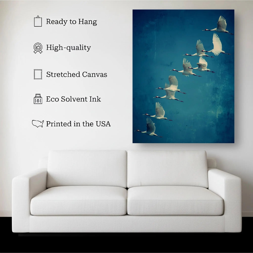 Sky Dancers – Crane Flight Canvas Wall Art Kubo Gallery