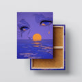 Tears of Dusk – Surreal Eyes and Sunset Canvas Wall Art Kubo Gallery