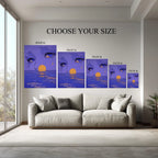 Tears of Dusk – Surreal Eyes and Sunset Canvas Wall Art Kubo Gallery