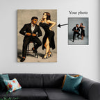 Custom Anime Portrait – JoJo Style Couples Stretched Canvas Art Kubo Gallery
