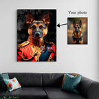Custom Royal Pet Portrait from Photo – The General Military Dog & Cat Renaissance Painting, Funny Noble Pet Canvas, Memorial Gift Kubo Gallery