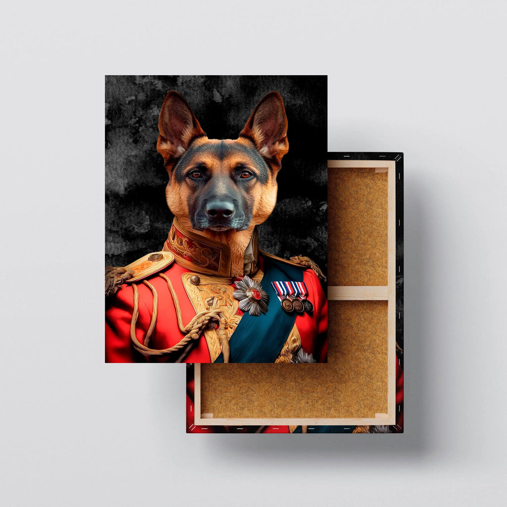 Custom Royal Pet Portrait from Photo – The General Military Dog & Cat Renaissance Painting, Funny Noble Pet Canvas, Memorial Gift Kubo Gallery