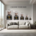 Custom Mugshot Pet Portrait from Photo – Funny Prisoner Cat & Dog Canvas – Personalized Jail Photo Pet Art – Unique Gift for Pet Lovers Kubo Gallery