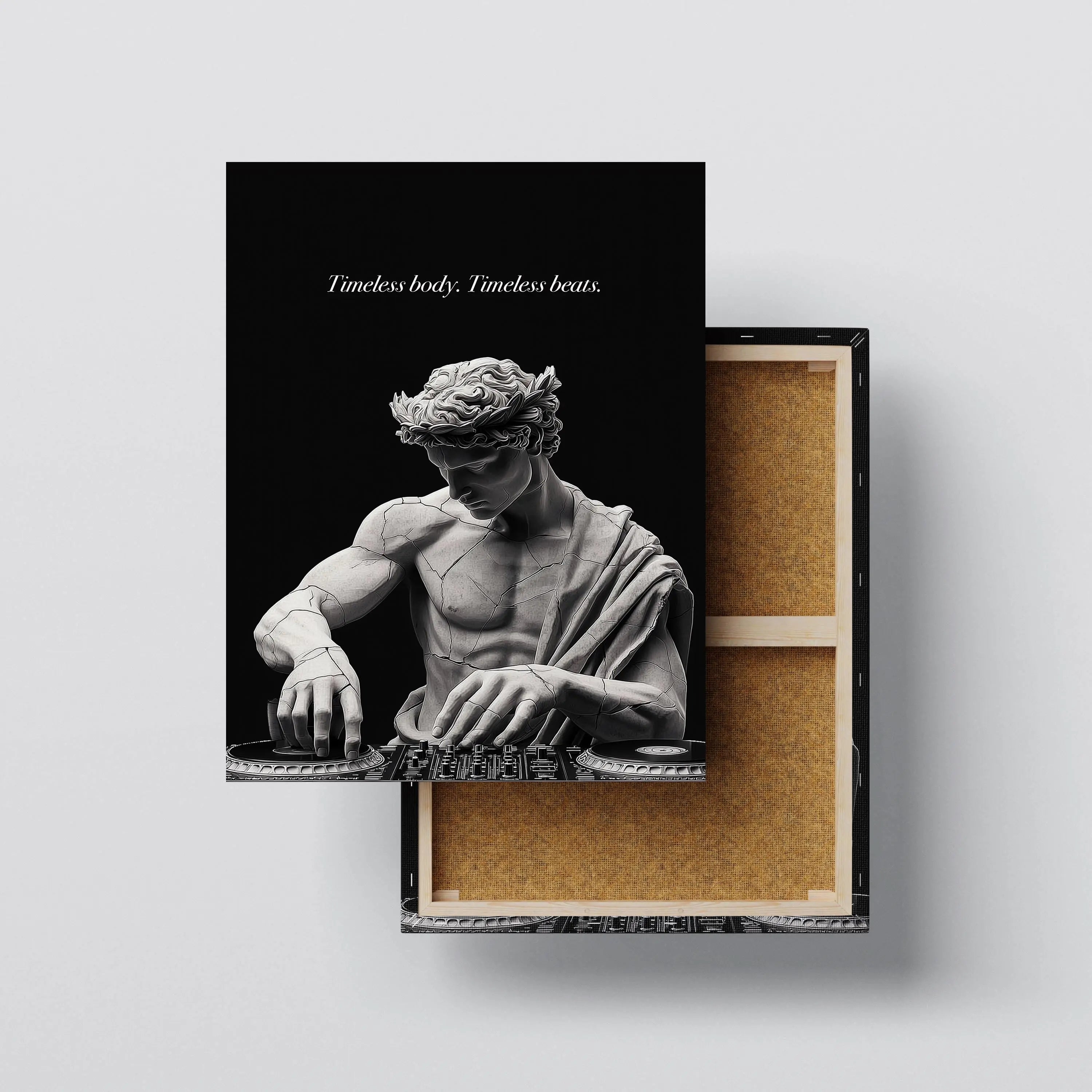 Timeless Body. Timeless Beats. – Classical DJ Statue Canvas Wall Art Kubo Gallery