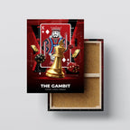 The Gambit Chess Wall Art, Strategy & Risk Symbolic Art, King Chess Piece Dice Casino Artwork, Modern Game Theory Canvas Print Kubo Gallery