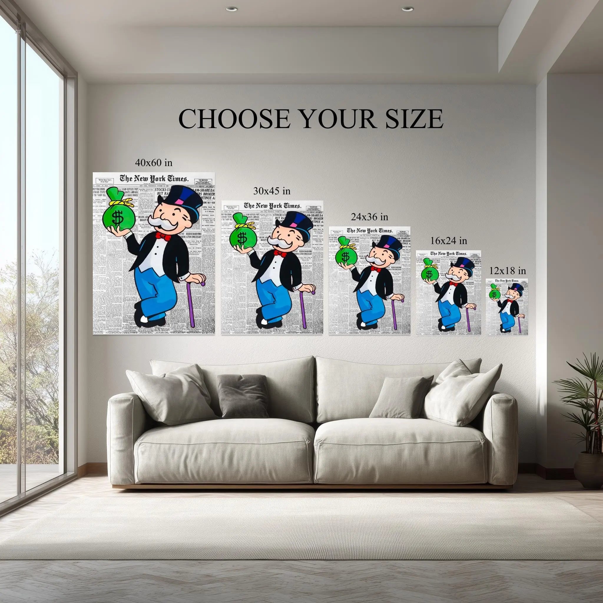 Wall Street Tycoon – Pop Art Money & Power Canvas Kubo Gallery