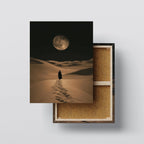 Moonlit Solitude – Desert Night Journey Wall Art Kubo Gallery