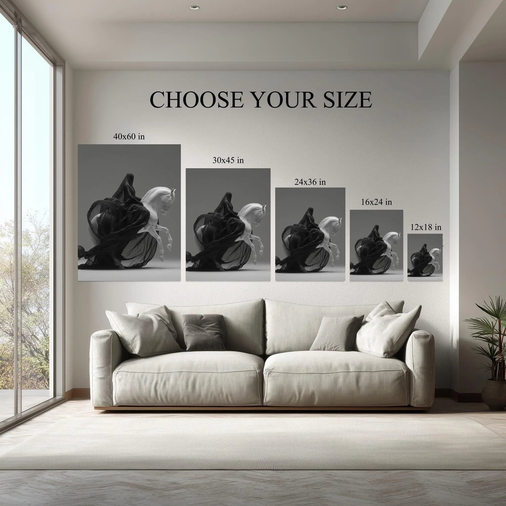 Veiled Ascension – Gothic Elegance Horse Wall Art Kubo Gallery