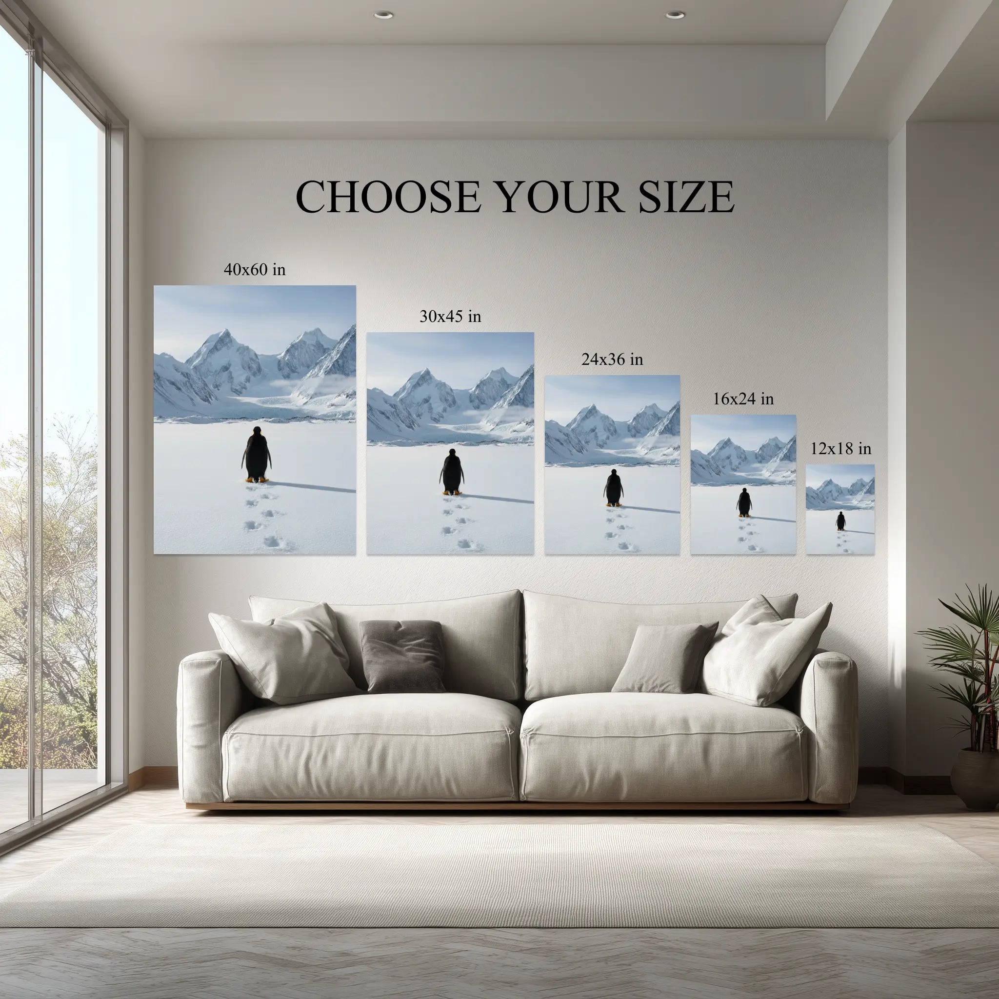Lone Penguin – Arctic Wall Art Canvas