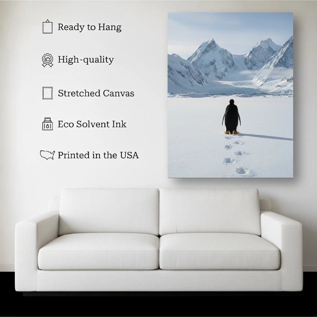 Lone Penguin – Arctic Wall Art Canvas
